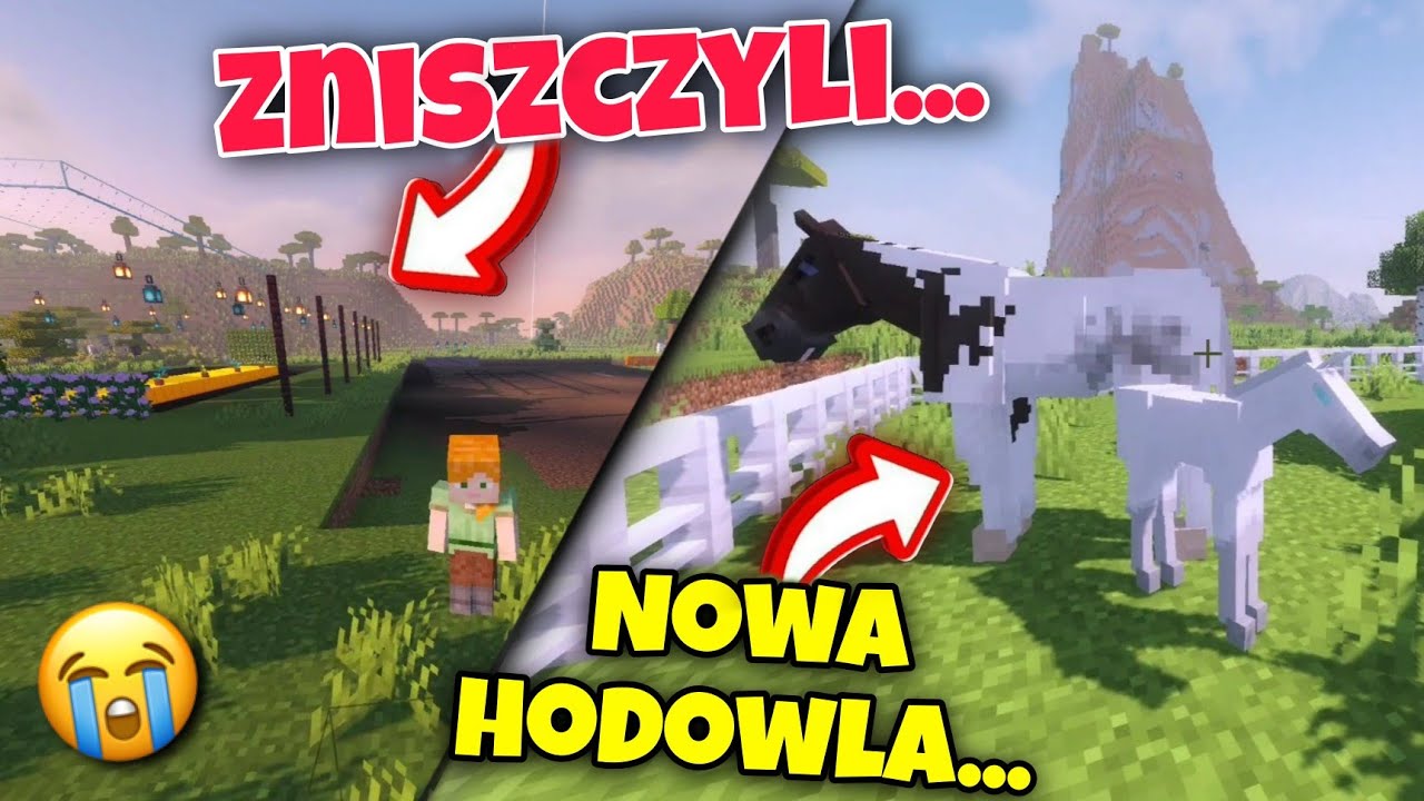 ZRUJNOWALI MI RANCZO!...Hodowla źrebaków w Minecraft Mod SWEM