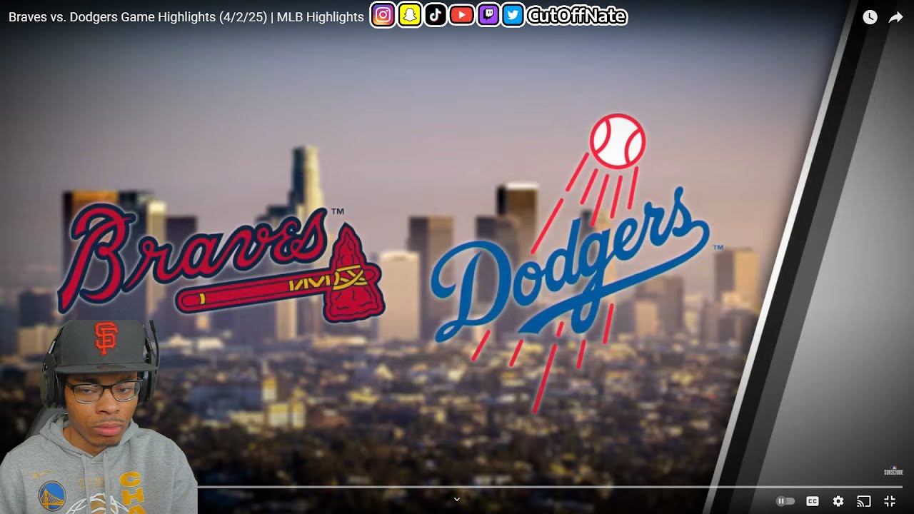 DODGERS FAV OPP REACTS TO Braves vs. Dodgers Game Highlights (4/2/25) | MLB Highlights