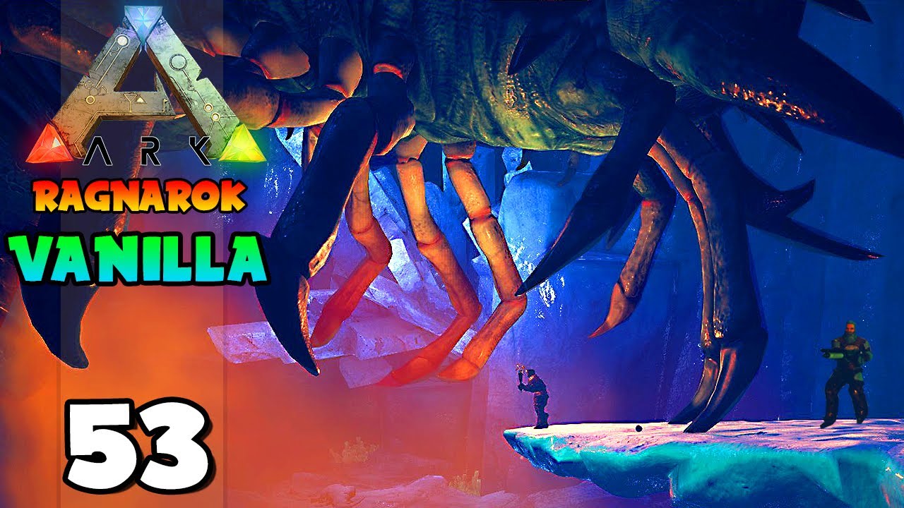 ENFRENTANDO O VERME DA MORTE RAINHA NO CALABOUÇO CONGELADO!!! ARK: RAGNAROK (VANILLA) 53