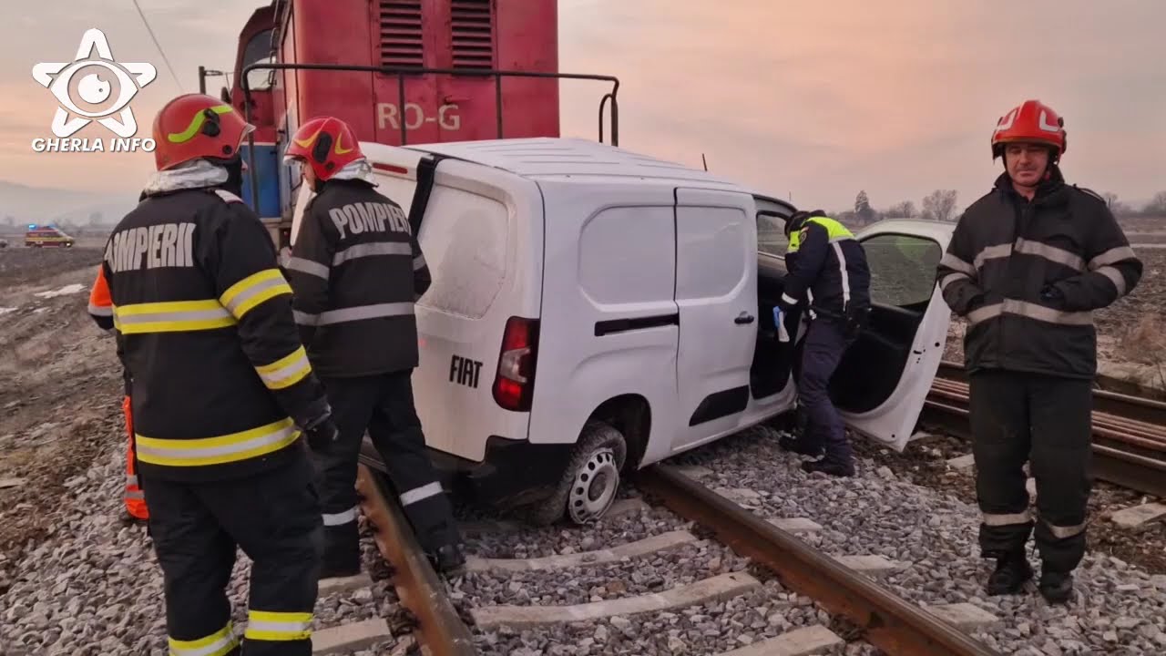 Accident masina lovita de locomotiva, soferul decedat Mintiu Gherlii (Cluj)  15 01 2025