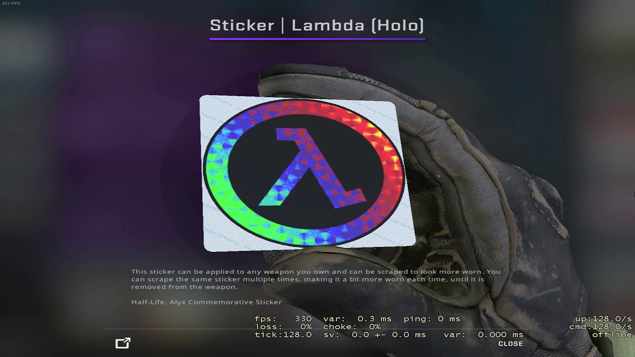 Lambda (Holo) | CS:GO Sticker showcase