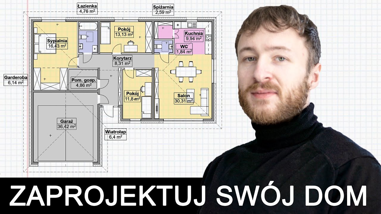 Jak zaprojektować dom parterowy - Rzut