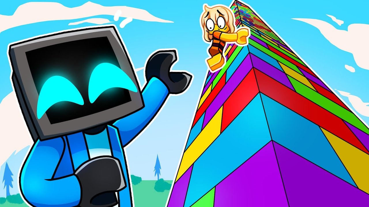 TeeVee vs GIANT JENGA BLOCK in Roblox!