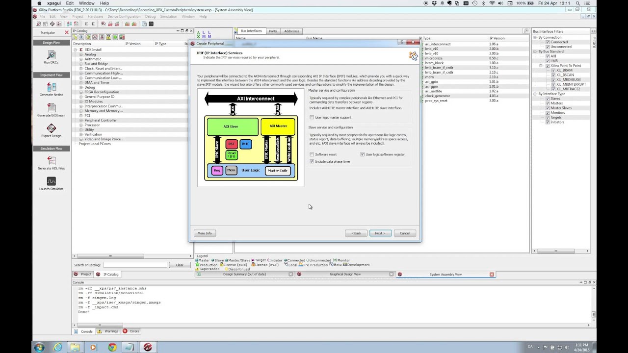 Xilinx XPS - Custom IP Part 1