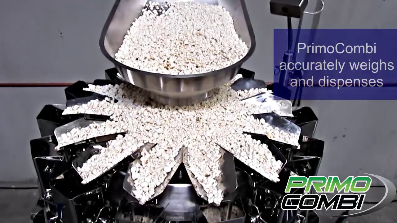 Packaging Popcorn into Small Jars - PrimoCombi