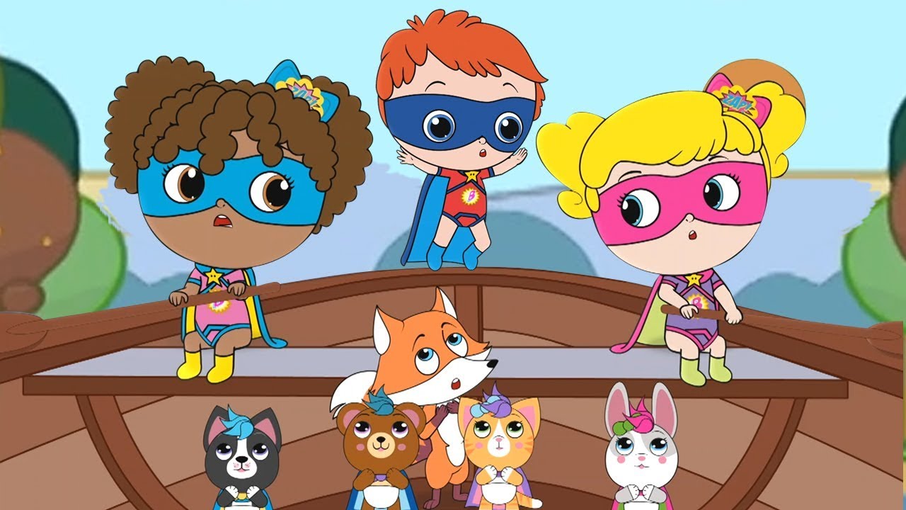 Row Row Row Your Boat | Kids Nursery Rhymes | Bottle Squad Song | Jaztoonz | Song For Kids