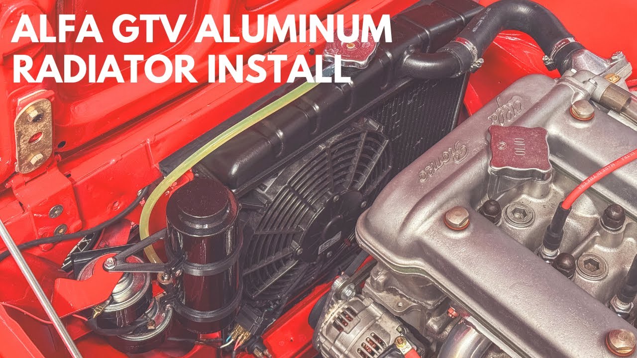 Aluminum radiator install in my Alfa Romeo GTV