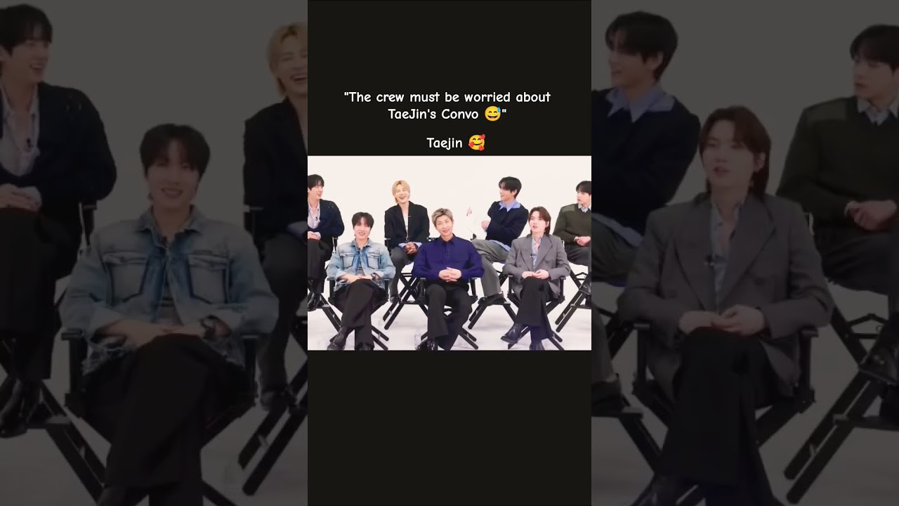 the crew must be worried about TaeJin's Convo 😅#taejin #jin #v