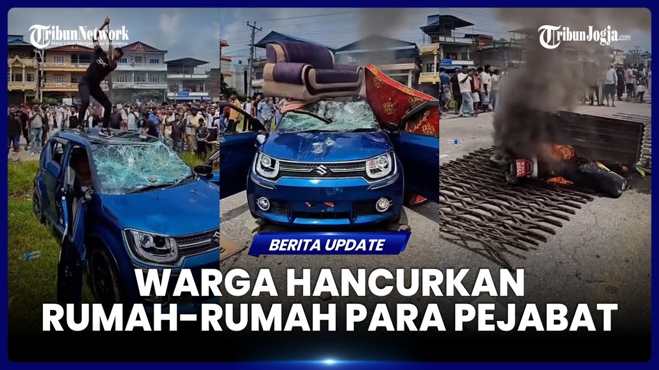 MAKIN MENCEKAM, WARGA HANCURKAN DAN MENJARAH RUMAH-RUMAH PARA PEJABAT