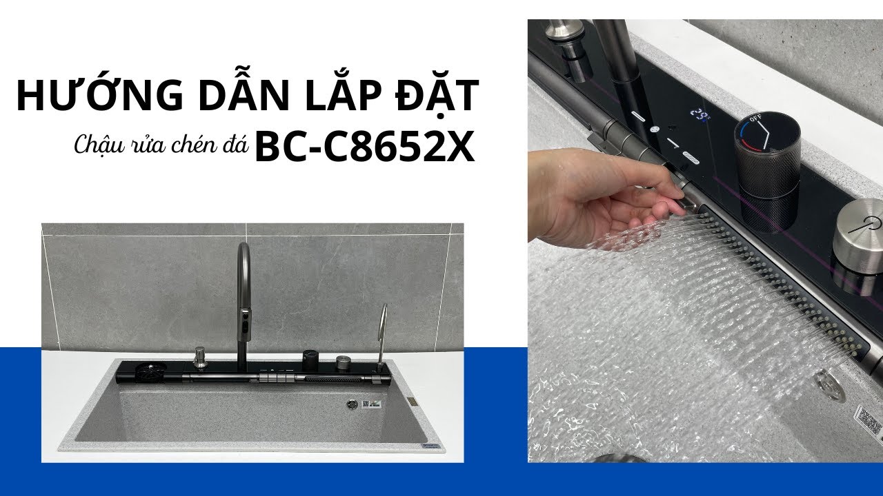 HƯỚNG DẪN LẮP CHẬU ĐÁ 7 PHÍM ĐA NĂNG BC-C8652X CHI TIẾT, SIÊU DỄ, XEM LÀ BIẾT LẮP LIỀN
