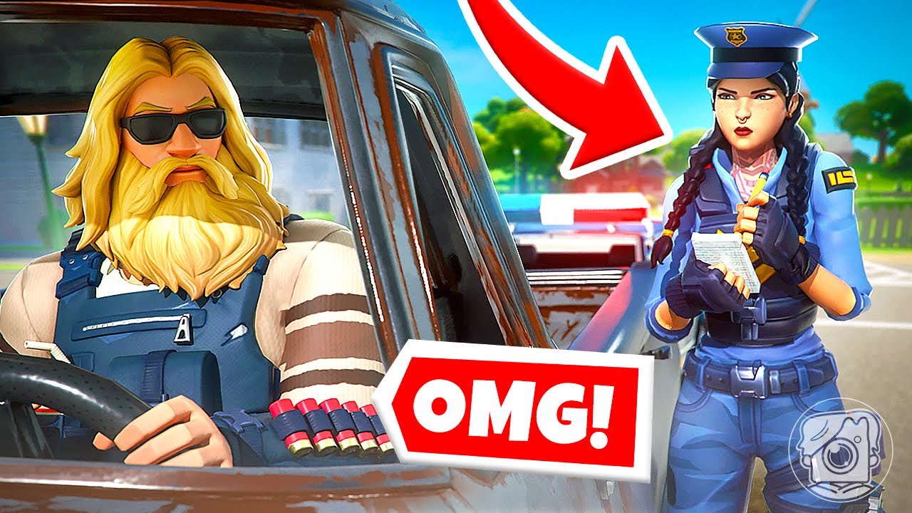 PULLING PEOPLE OVER in FORTNITE?! (Fortnite Cops & Robbers)