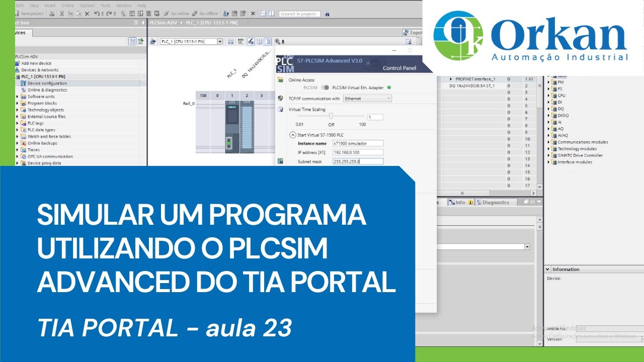 Simular um programa utilizando o PLCSIM Advanced do TIA PORTAL