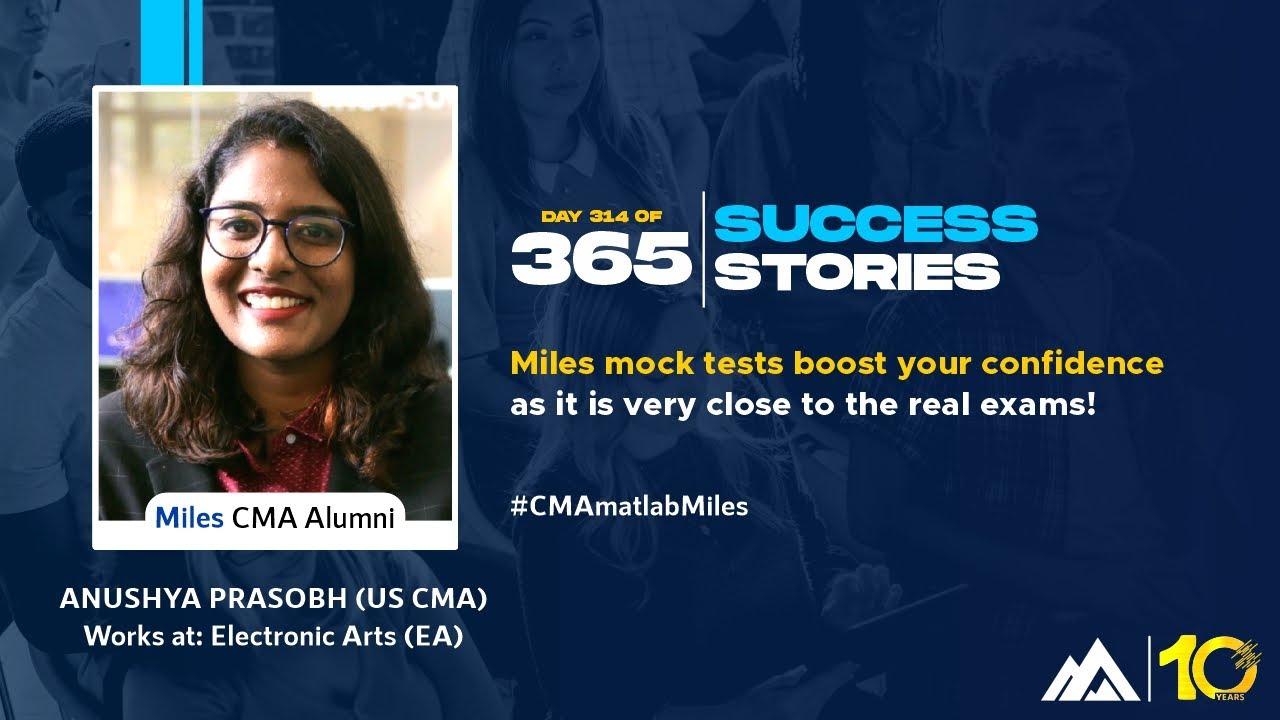 Day 314 | 365 days, 365 success stories (2021) | Anushya Prasobh CMA Alumna