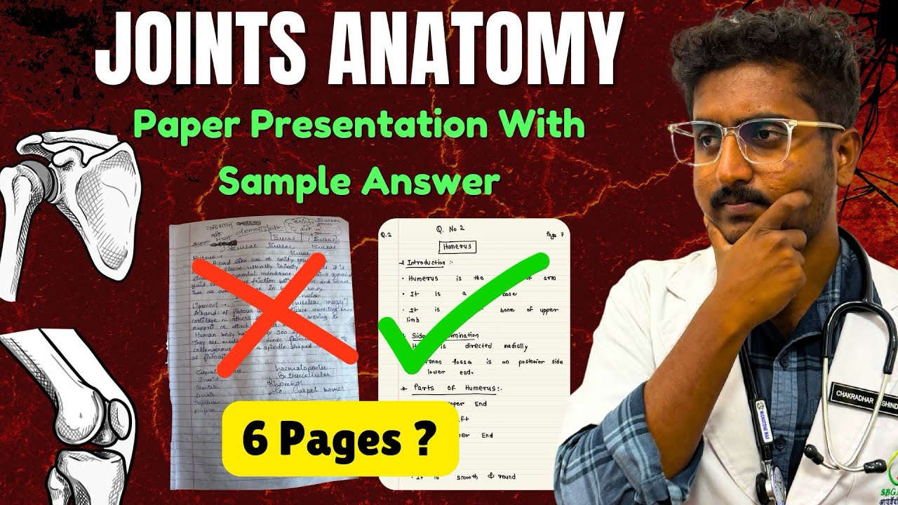 Joint Anatomy- Paper Presentation With Sample Answer | Rachana Sharir 1 - BAMS First Year