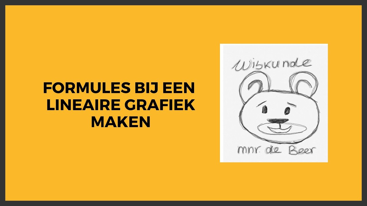 Formules bij een lineaire grafiek maken