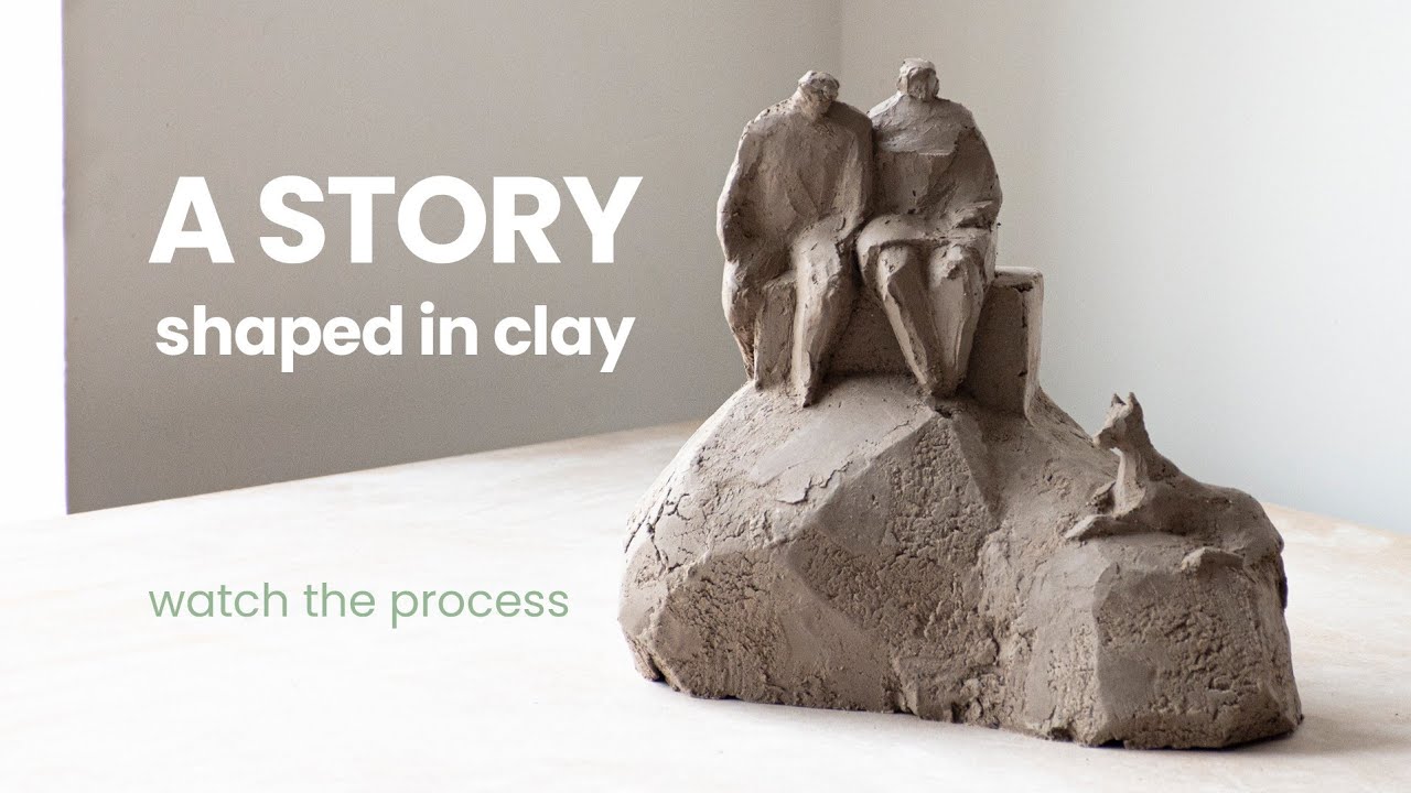 Shaping a ceramic sculpture: hand building process