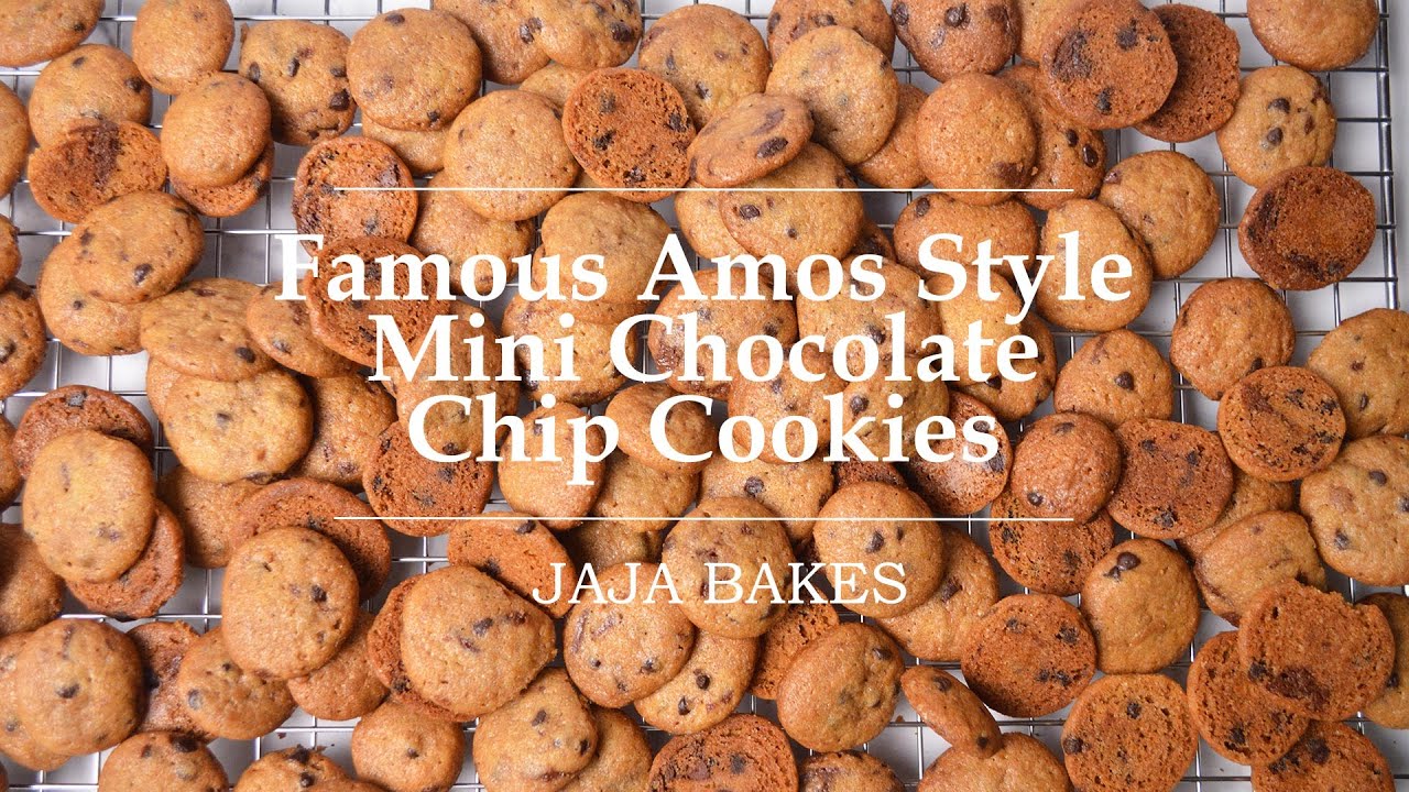 Famous Amos Style Mini Chocolate Chip Cookies | Jaja Bakes