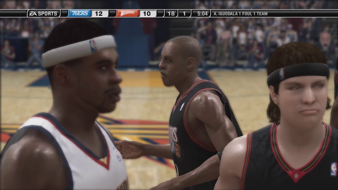 NBA Live 07 Xbox 360 gameplay - Philadelphia 76ers vs Golden State Warriors