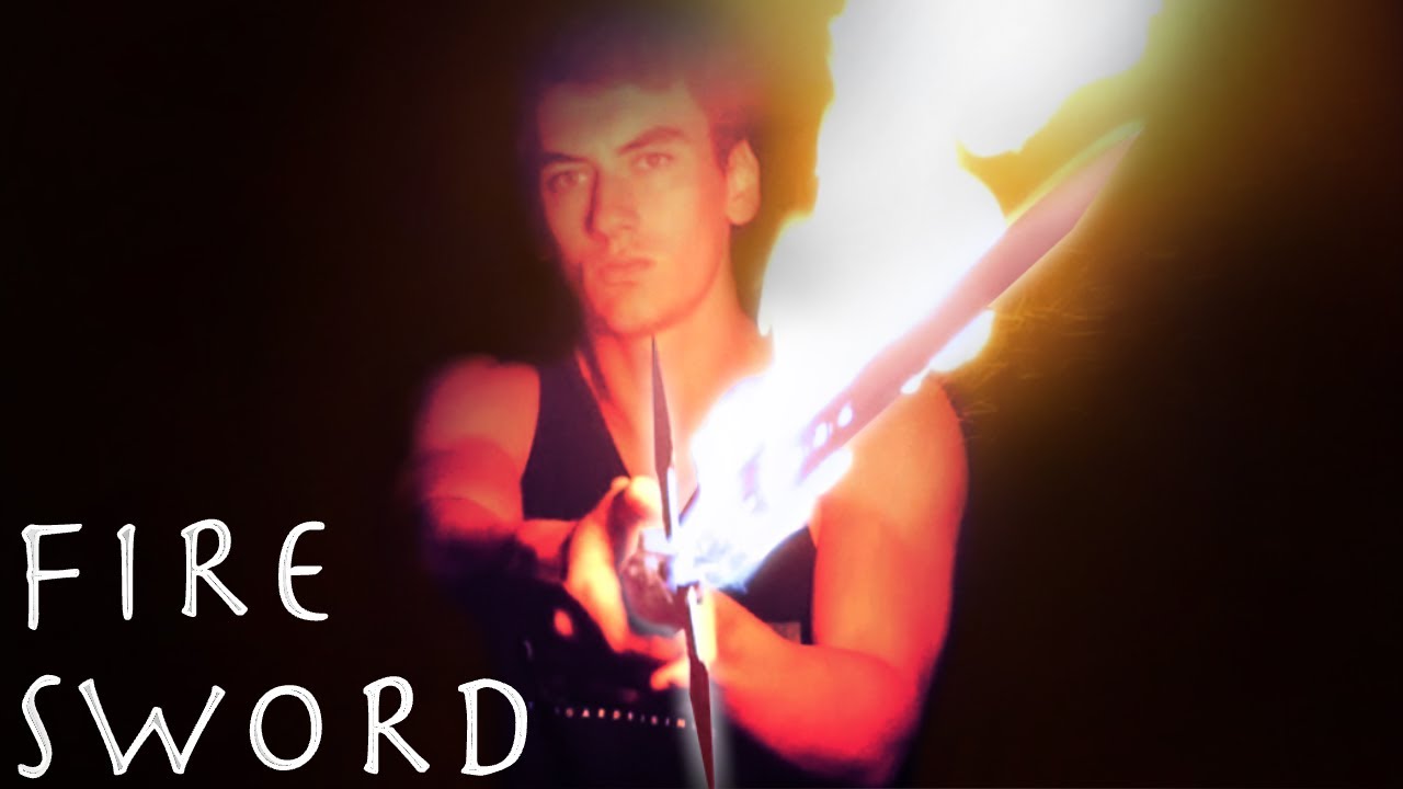 Homemade FIRE SWORD! - Super Hero Weapon!!! (10 Foot Flames)