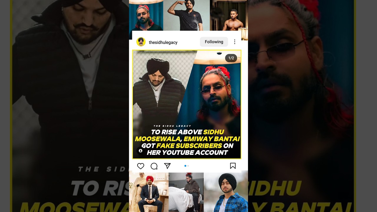 😳Emiway is DHH's no.1 artist in YouTube Subscribers Now #sidhumoosewala #hiphopmusic #music
