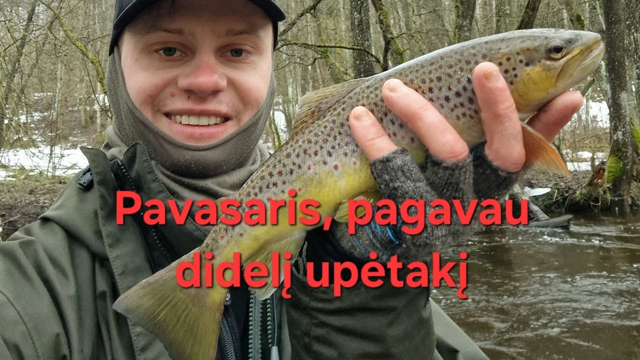 Upėtakių žvejyba. Žvejyba ankstyva pavasari.
