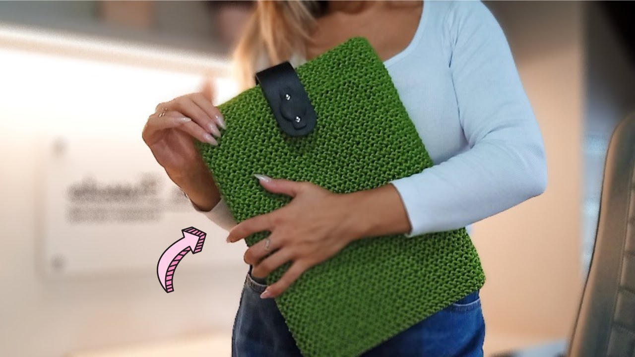 CASE / CAPA para NOTEBOOK de CROCHÊ - bem fácil