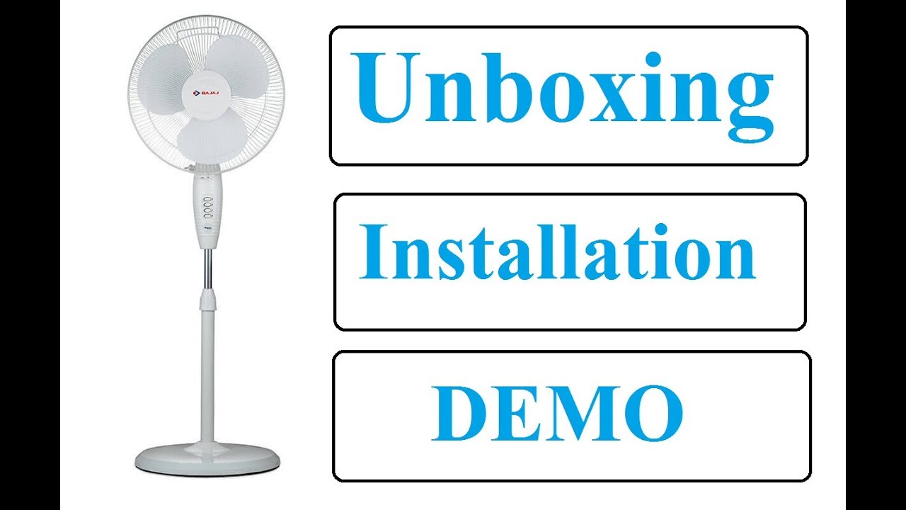 bajaj esteem 400mm pedestal fan : Unboxing, Installation & Demo