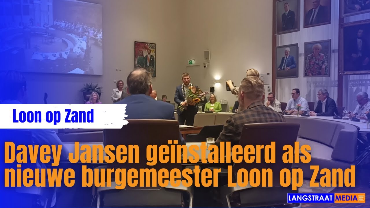 Davey Jansen ge&iuml;nstalleerd als nieuwe burgemeester Loon op Zand