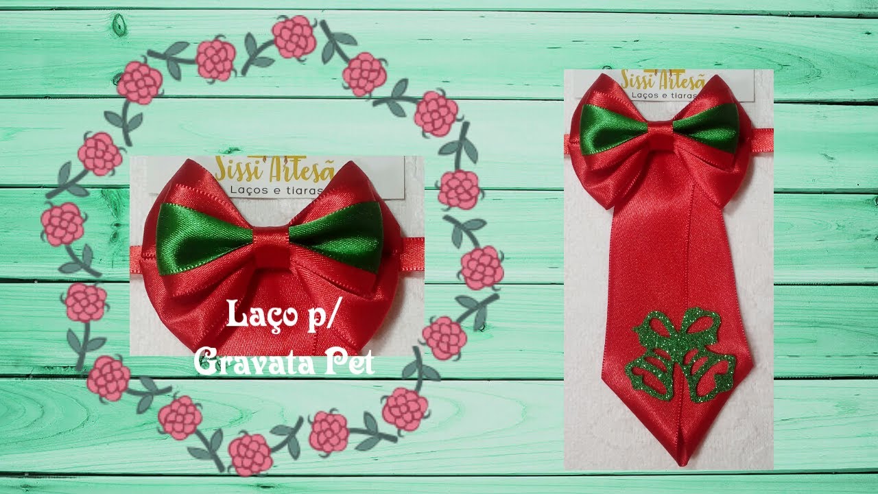 Lacinho pet NATALINO 🎀 Laço natalino para GRAVATA PET