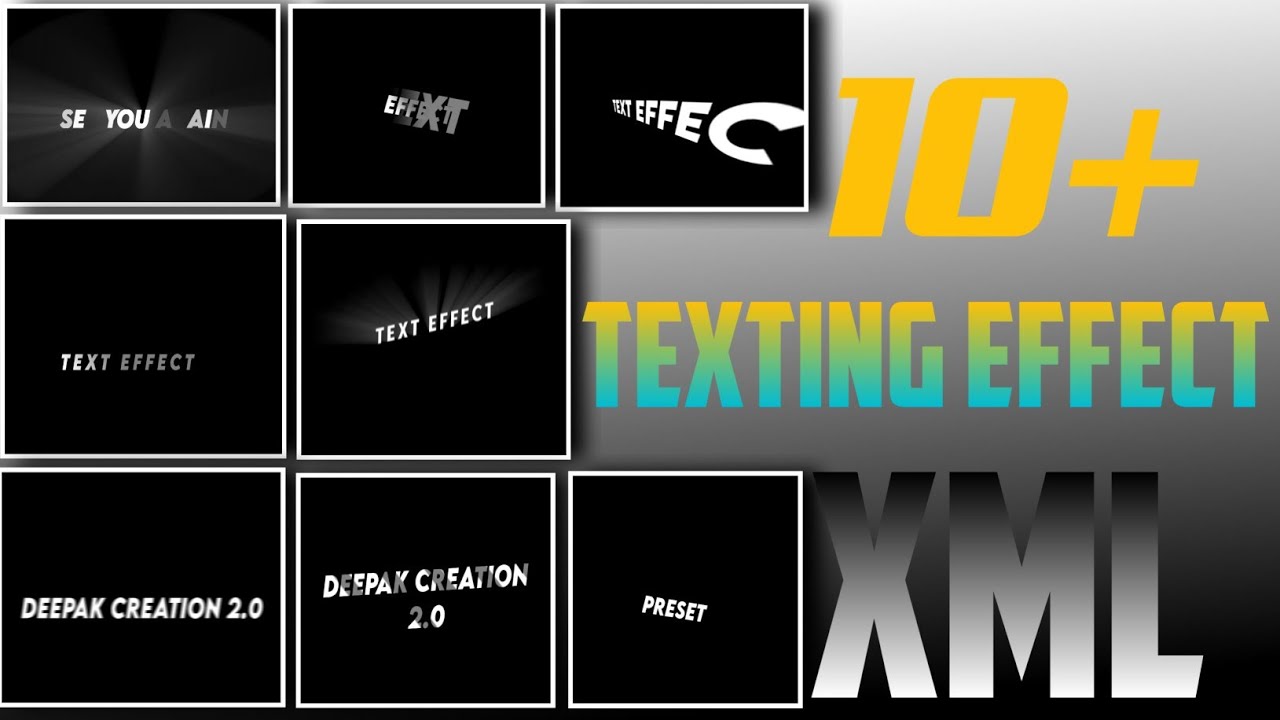 10 + Texting Effect XML FILE Discription Me Hai | Present Alight Motion | Texting Animations