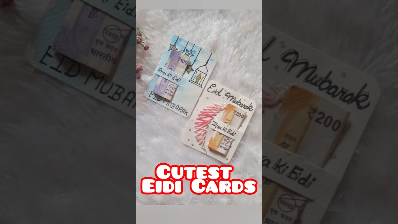 Eidi Cards || Cutest Eidi Envelope Ideas #diy #shortsvideo #eid #eidcraft