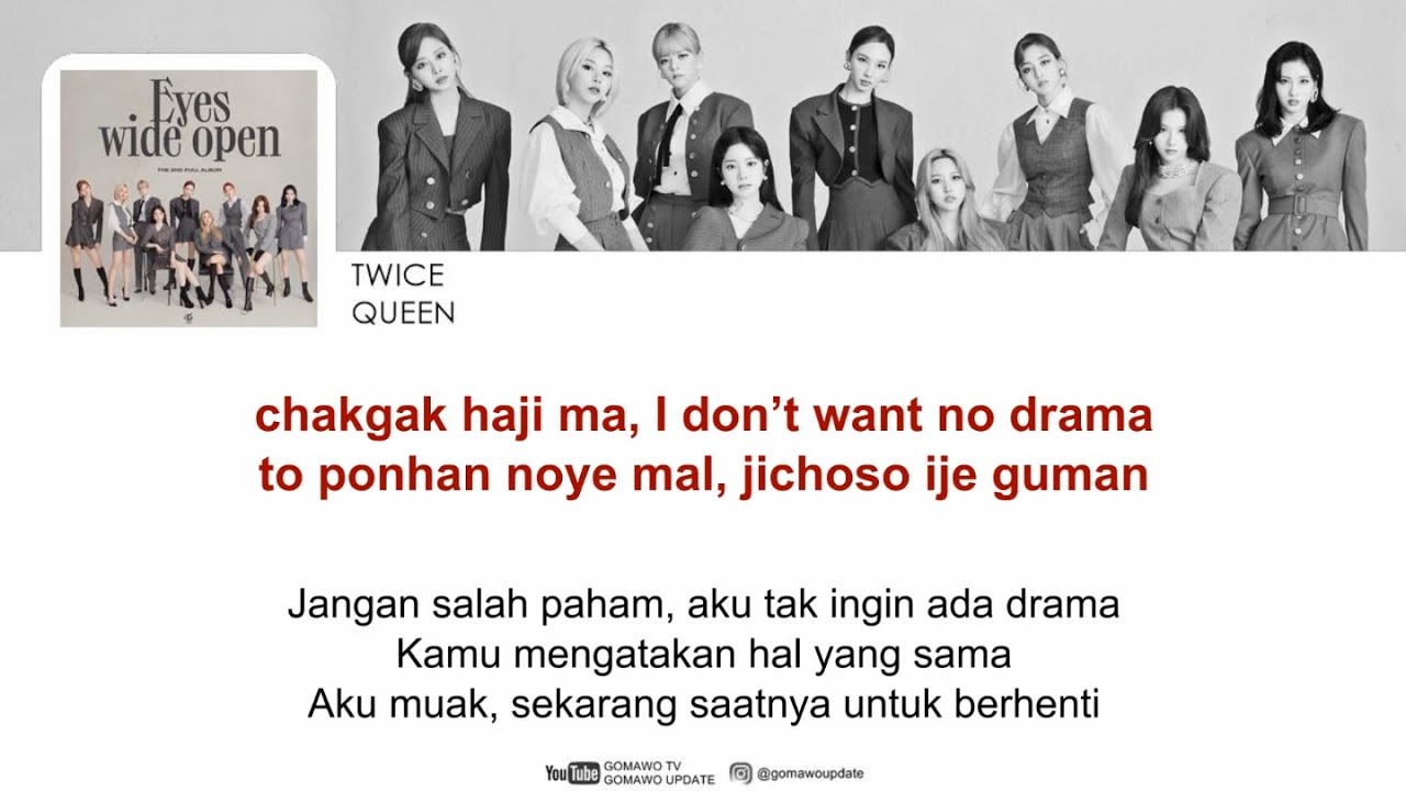 TWICE - QUEEN EASY LYRICS/INDO SUB by GOMAWO