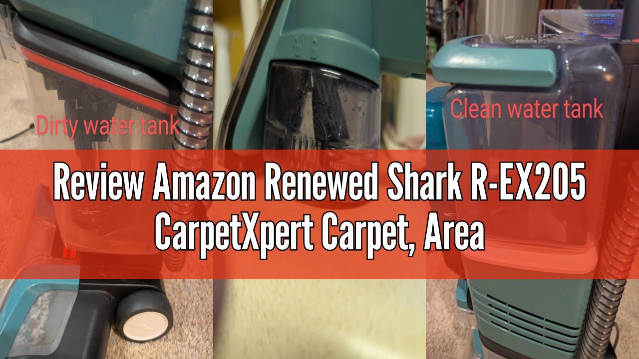 Review Amazon Renewed Shark R-EX205 CarpetXpert Carpet, Area Rug & Upholstery Cleaner with StainStri