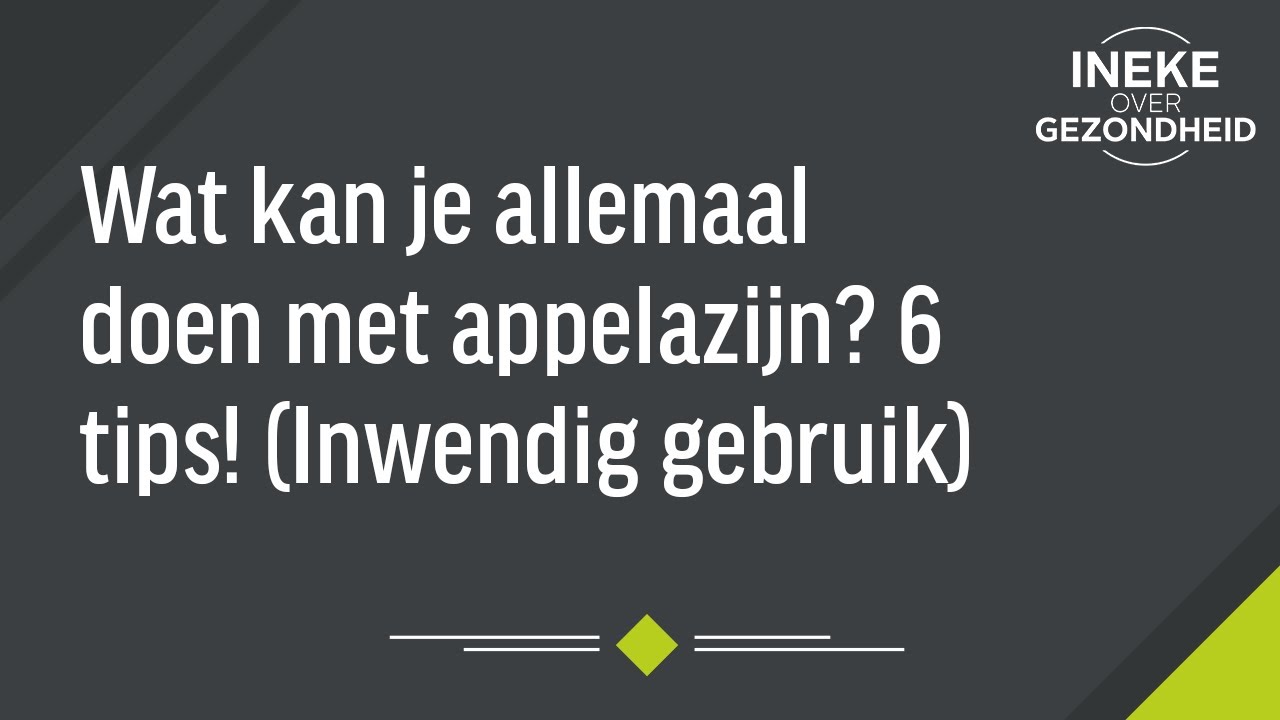 Wat kan je allemaal doen met appelazijn? (6 Tips &ndash; inwendig gebruik)