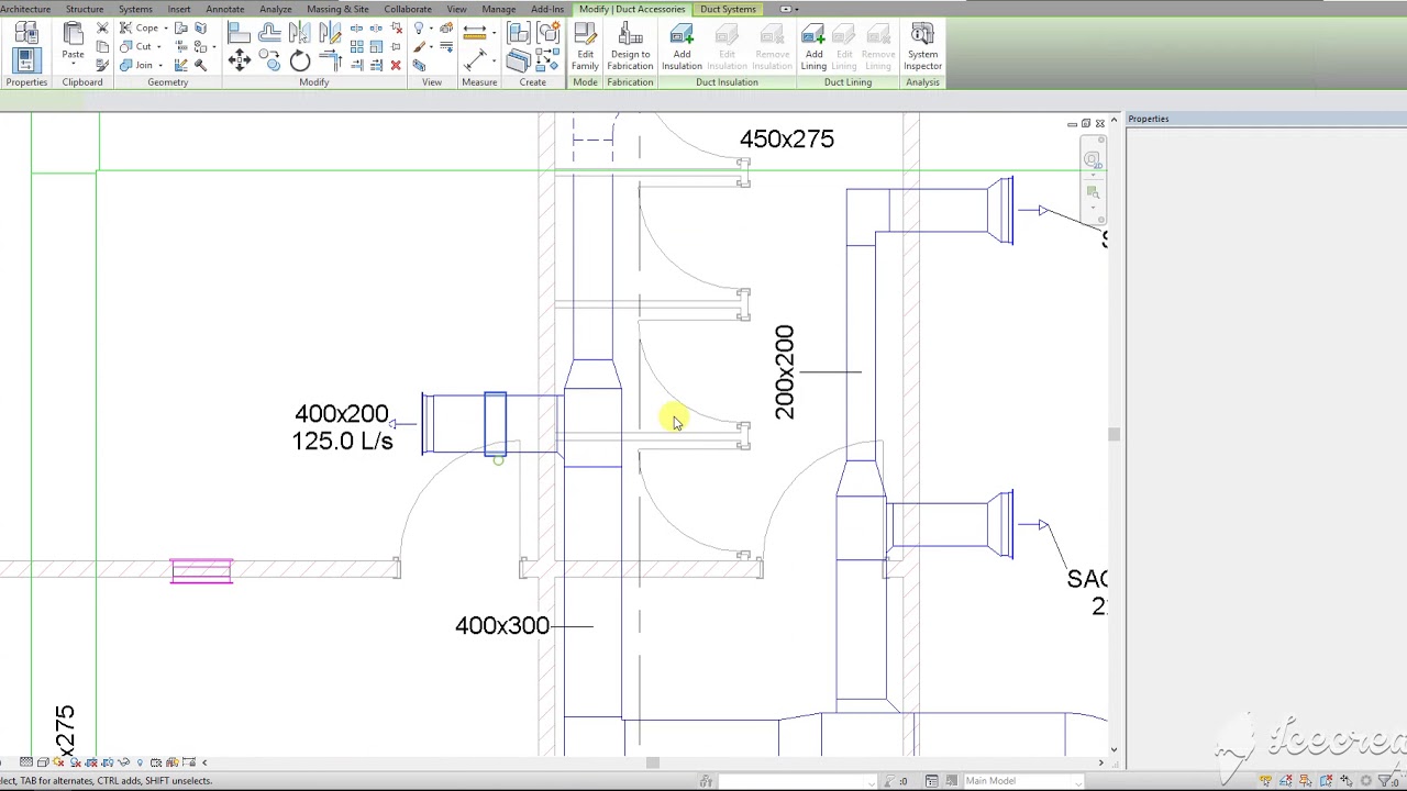 Revit Mechanical Duct Logical System - Using System Inspection