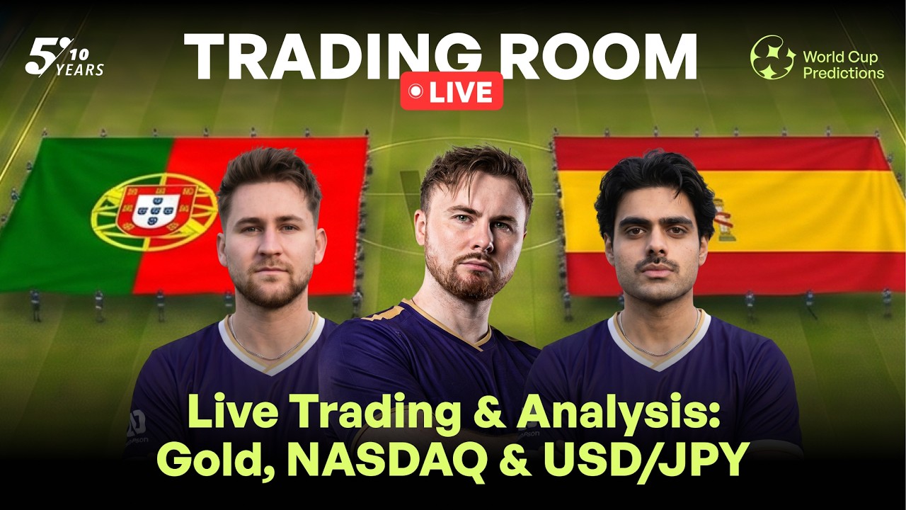 Live Trading & Analysis - Gold, NASDAQ & USD/JPY | Live Trading with The5ers