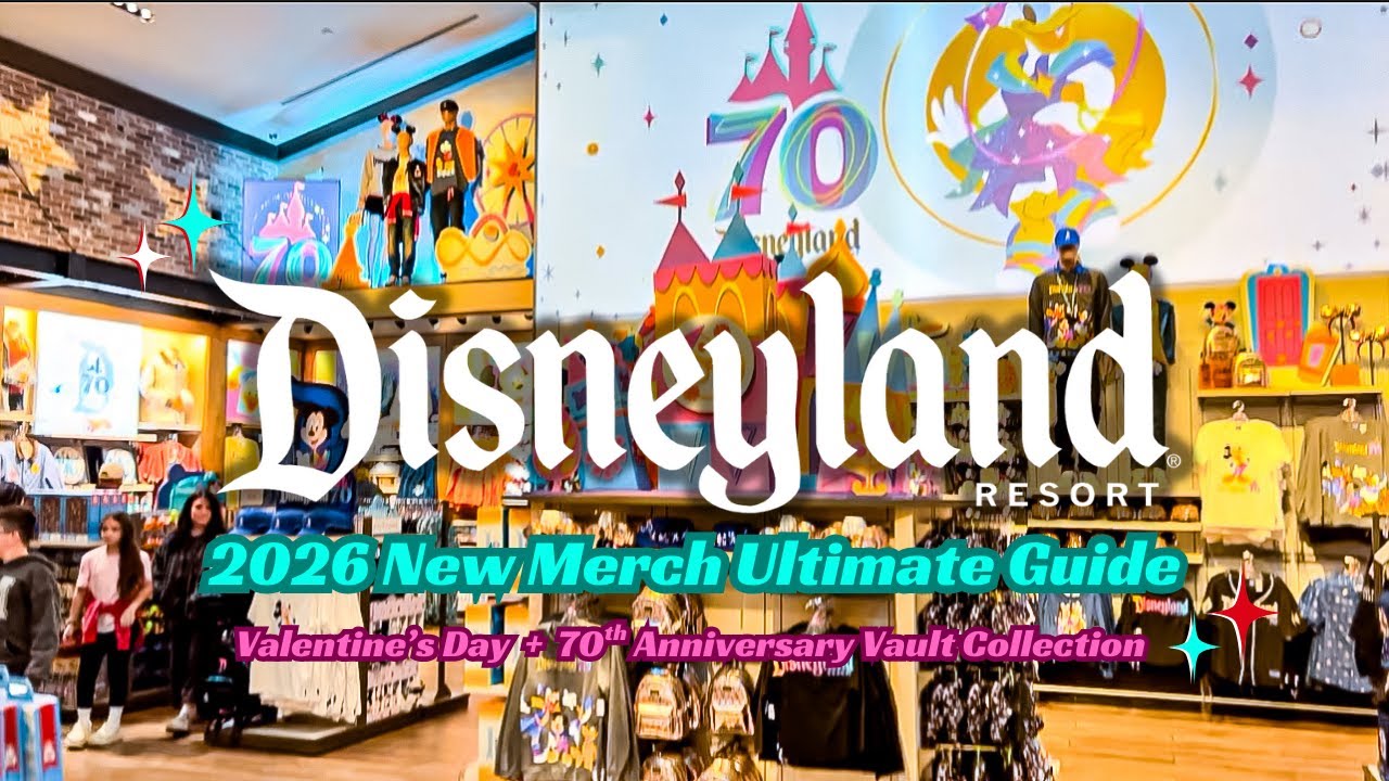 NEW Disneyland Merch! 💖 Valentine’s Day Finds + 70th Anniversary | World of Disney Shopping Vlog