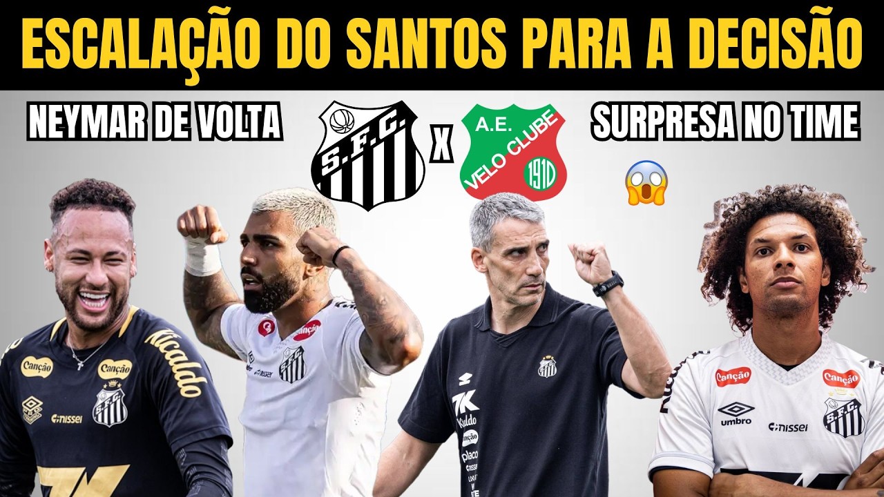 ESCALAÇÃO DO SANTOS CONTRA O VELO COM SURPRESA NOS RELACIONADOS!