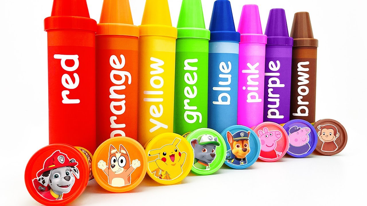 Learn Colors with Crayon SURPRISES and Peppa Pig & Friends Play Doh | Toy Video for Kids & Toddlers