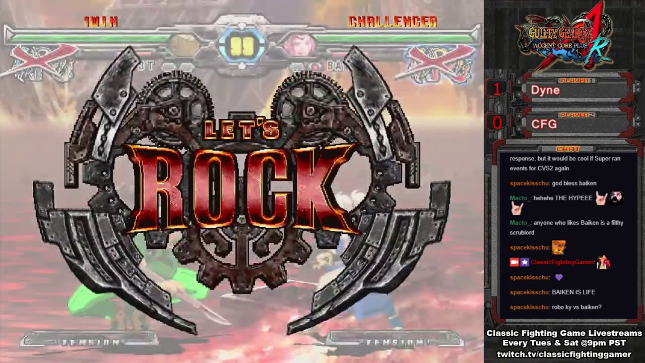 Guilty Gear XX ACR (Apr 28 2018) - Dyne (Faust) vs CFG (Baiken) [Best of 3]