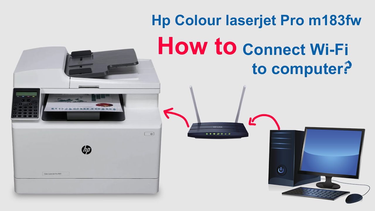 How to connect printer Hp color laserjet pro m183fw to WiFi