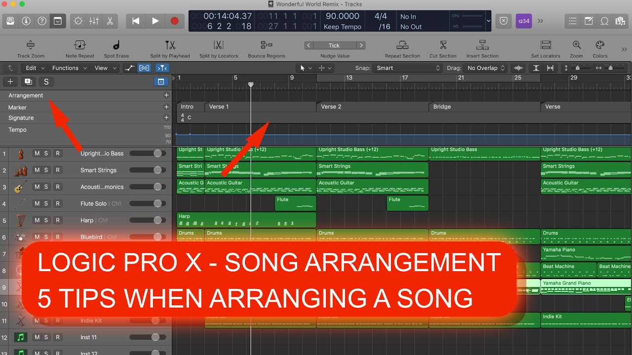 Logic pro X - How to Arrange Music (Arrangement Tips & Tricks)