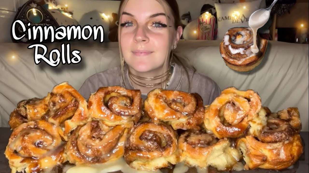 CINNAMON ROLL MUKBANG! (Vegan) (No Talking)