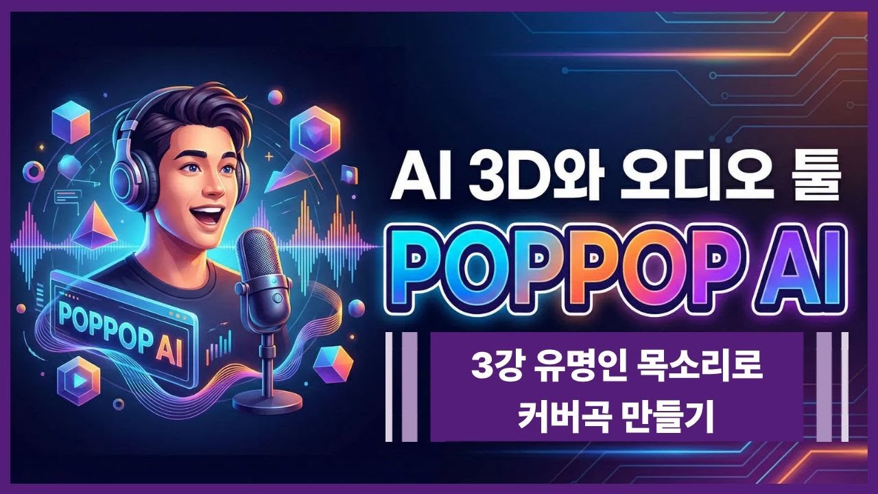[PopPop AI 3강] 내 목소리를 유명 가수로 바꿔주는 AI! 🎤 PopPop AI 커버곡 제작 튜토리얼