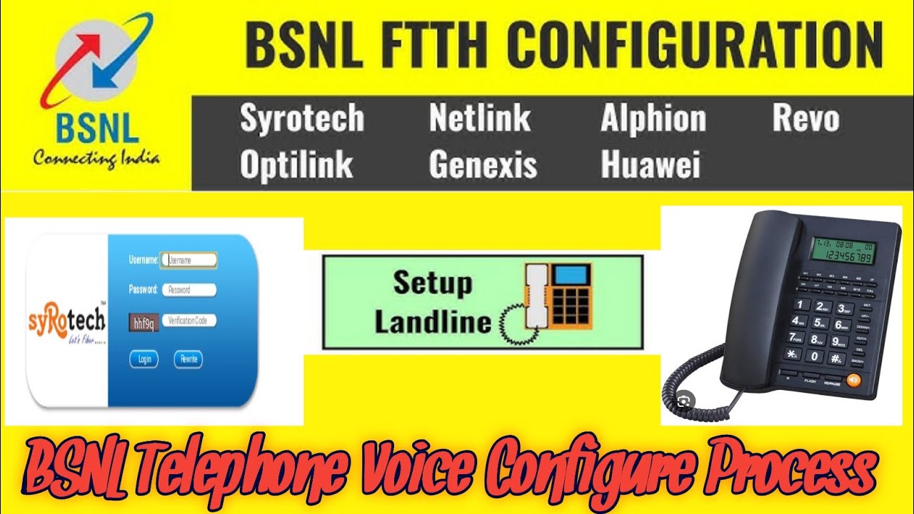 BSNL Voice Configuration | How to Configure BSNL Telephone 2024 | Syrotech ONT voice configuration