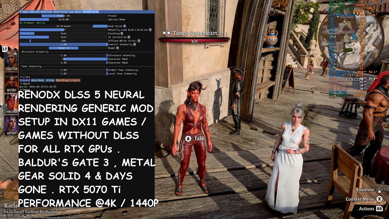 Настройка мода DLSS 5 Neural Rendering и RenoDX в играх DX11/12 без поддержки DLSS + производител...
