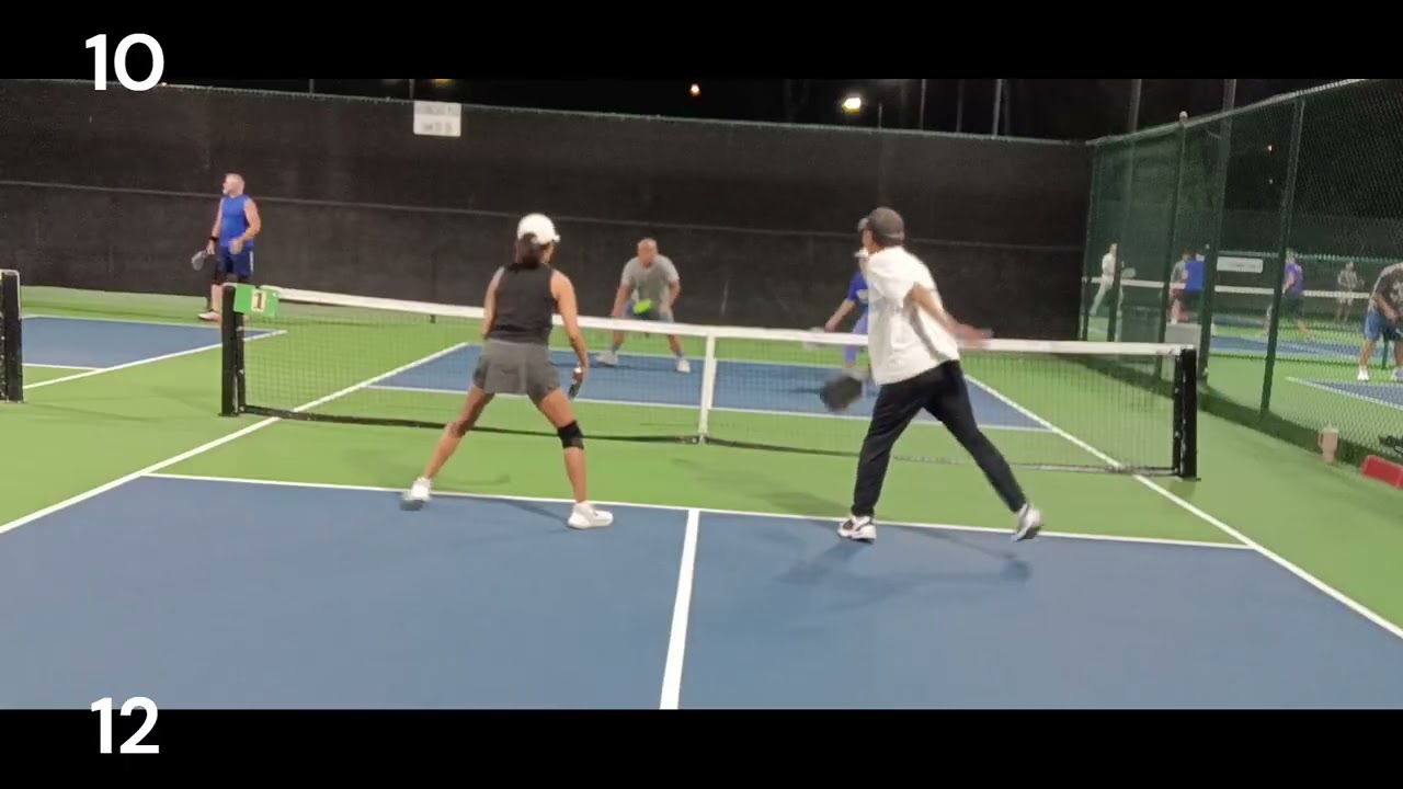 Pickleball Mixed Doubles, New Year's Social / Rec Game. Danelle & Omar vs May & Jason