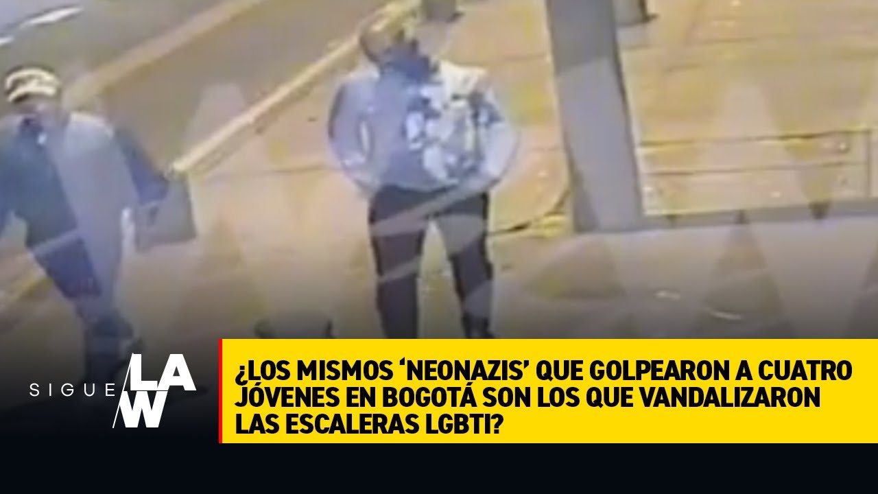 ¿Mismos ‘neonazis’ que golpearon a 4 jóvenes en Bogotá son los que vandalizaron las escaleras LGBTI?