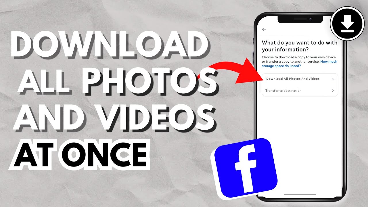 How to Download the Facebook photos and videos all at once | Download all Facebook photos at once