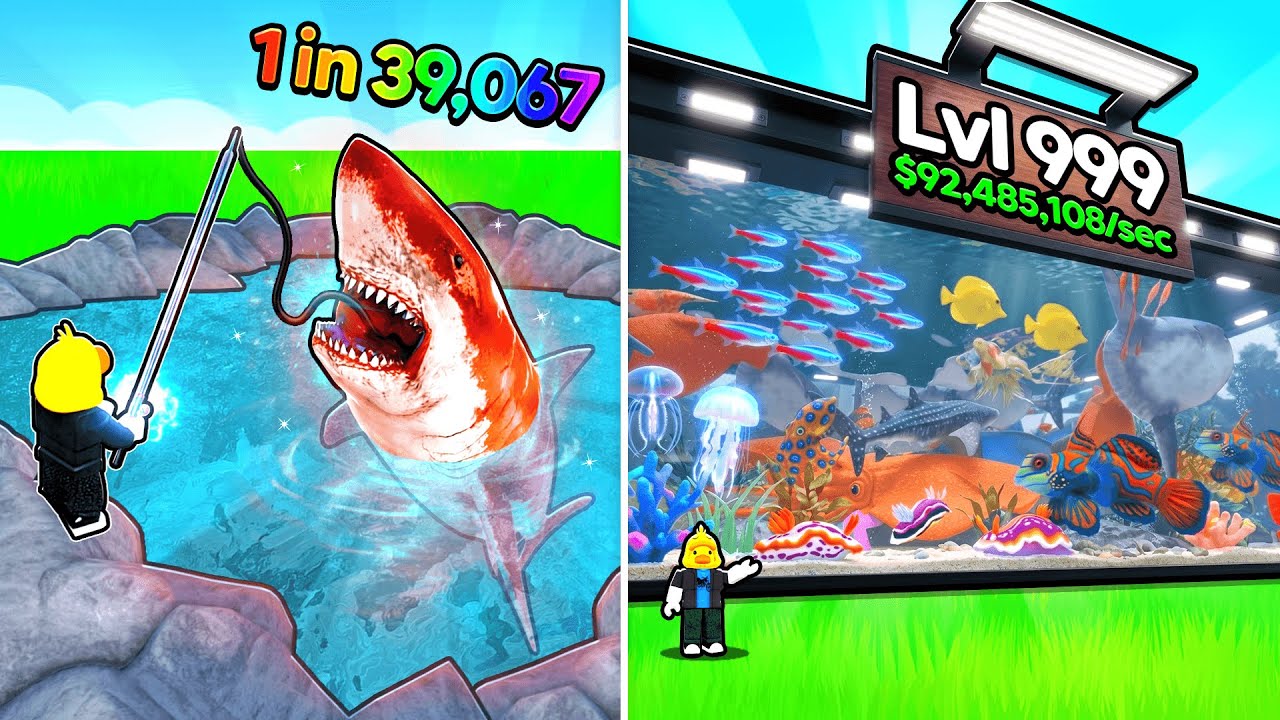 I Caught MYTHIC Fish and Built MAX LEVEL Fish Tank in Roblox!